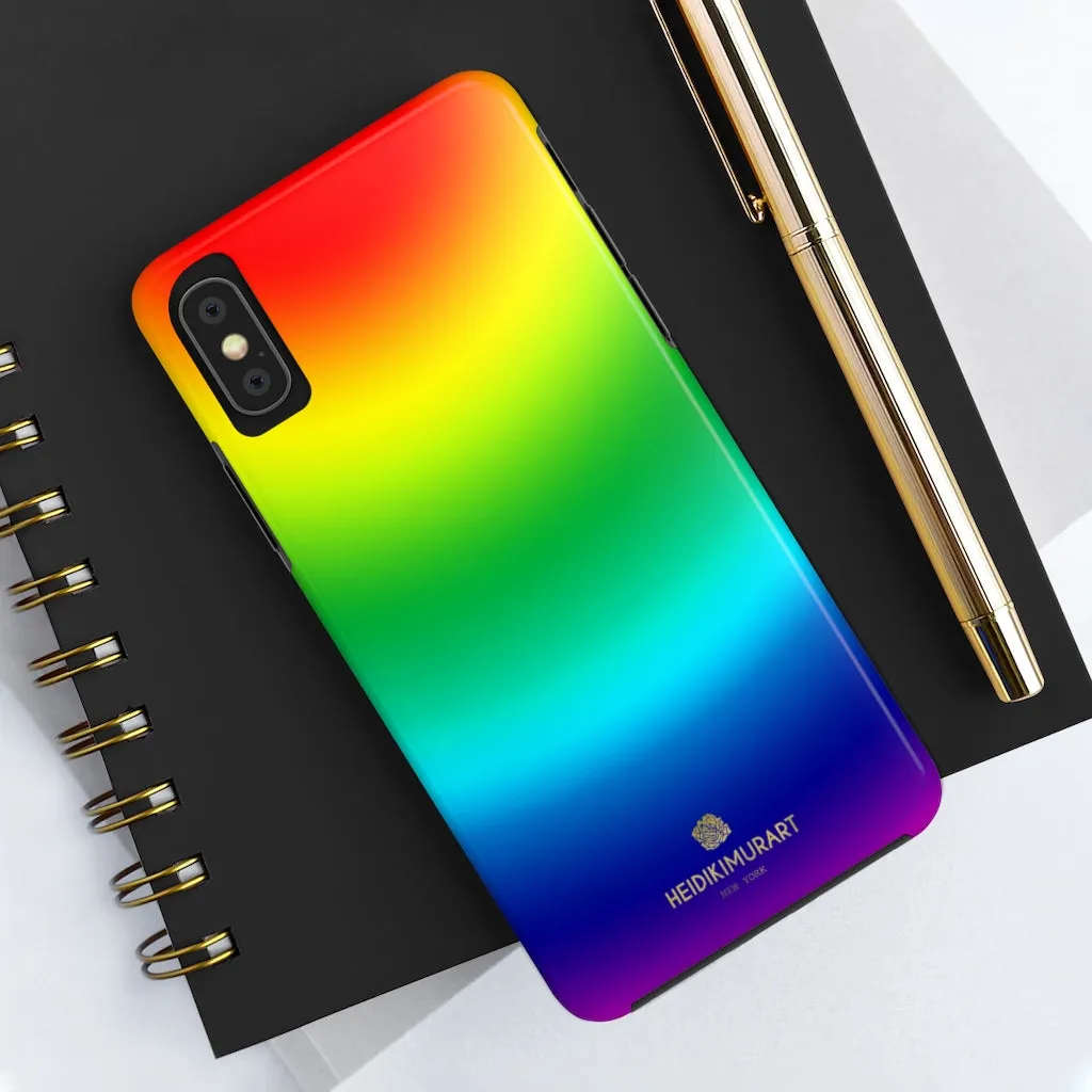 Rainbow Gay Pride iPhone Case, Ombre Designer Gay Friendly Case Mate Tough Phone Cases