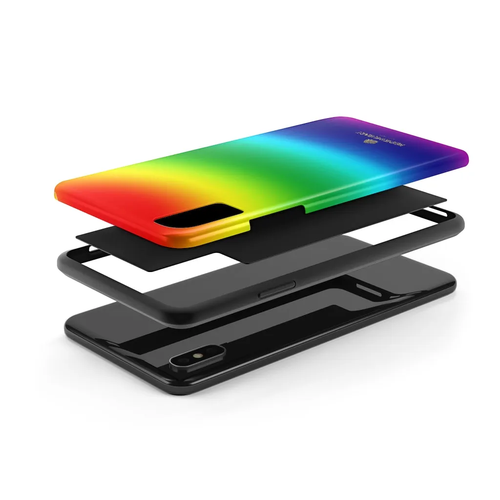 Rainbow Gay Pride iPhone Case, Ombre Designer Gay Friendly Case Mate Tough Phone Cases