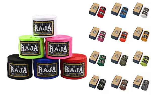 RAJA RCH-9 MUAY THAI BOXING HANDWRAPS Elastic 3.5 m x 5 cm Vary Colours