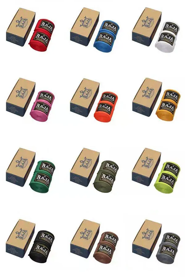 RAJA RCH-9 MUAY THAI BOXING HANDWRAPS Elastic 3.5 m x 5 cm Vary Colours