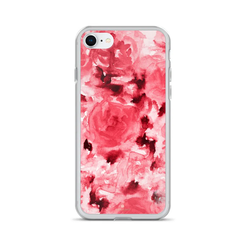 Red Rose Floral iPhone Case, iPhone X | XS | XR | XS Max | 8 | 8  | 7| 7  Phone Case-Printed in USA/EU