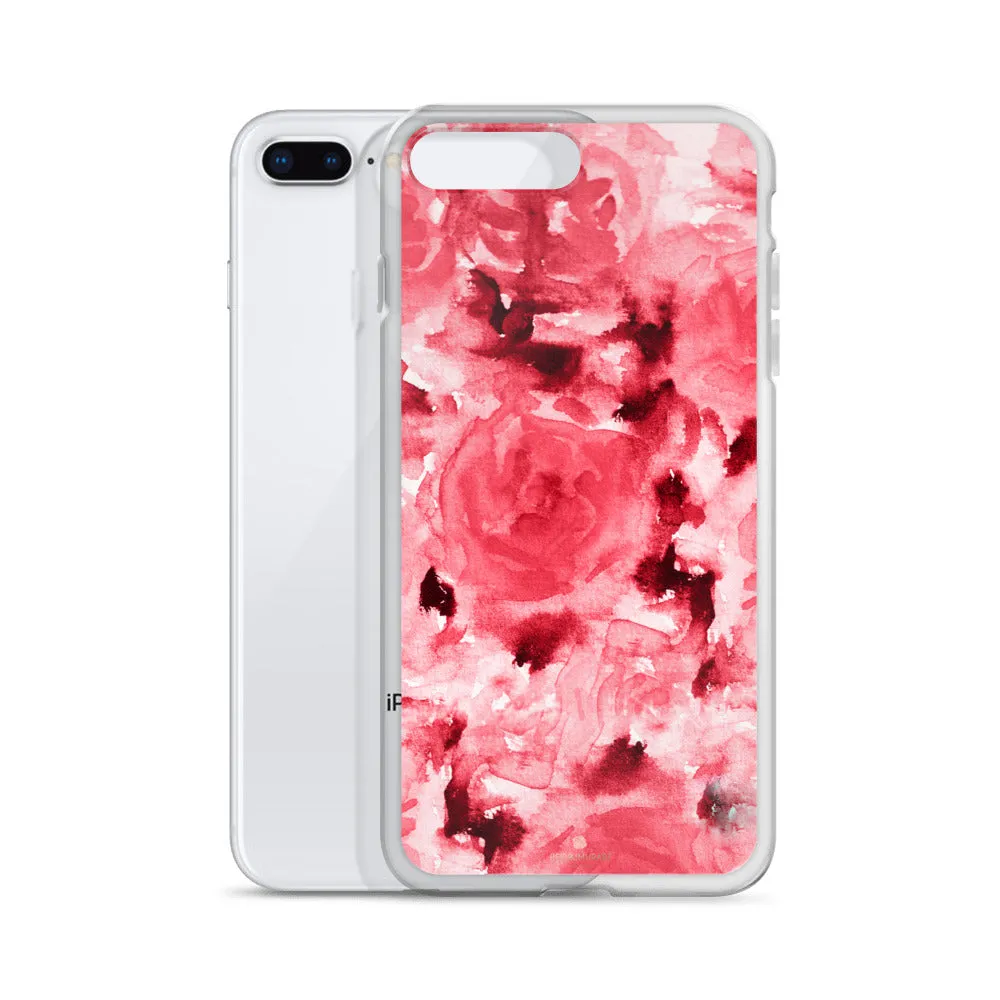 Red Rose Floral iPhone Case, iPhone X | XS | XR | XS Max | 8 | 8  | 7| 7  Phone Case-Printed in USA/EU