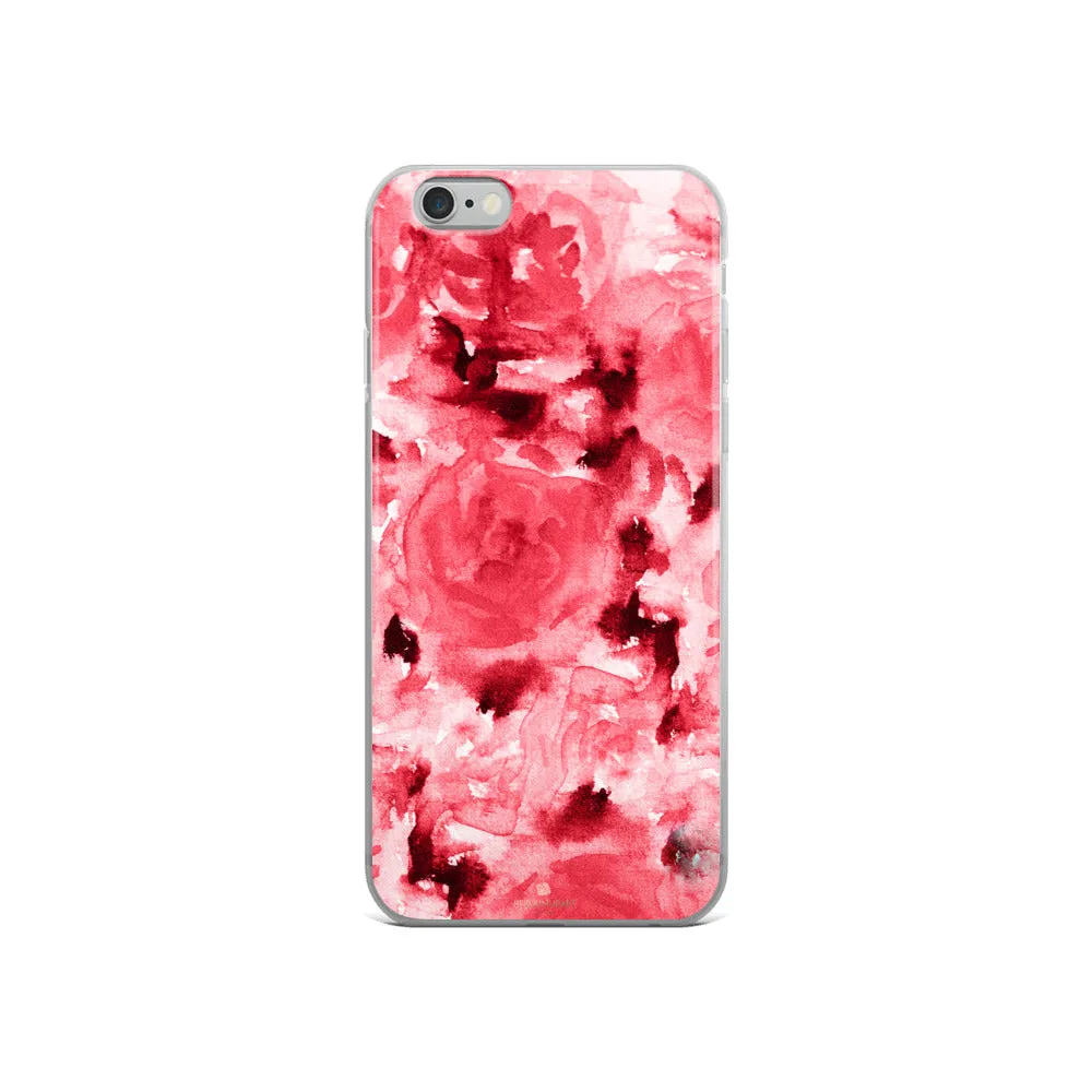 Red Rose Floral iPhone Case, iPhone X | XS | XR | XS Max | 8 | 8  | 7| 7  Phone Case-Printed in USA/EU