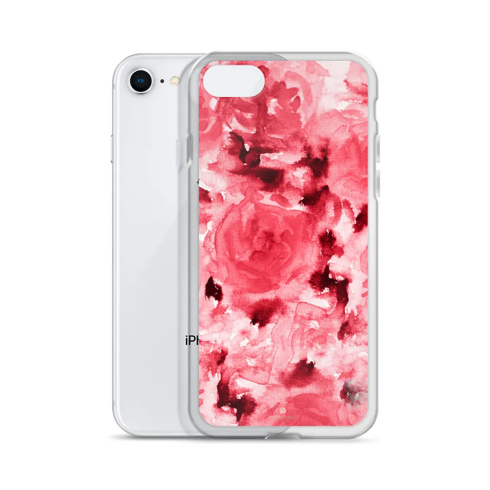 Red Rose Floral iPhone Case, iPhone X | XS | XR | XS Max | 8 | 8  | 7| 7  Phone Case-Printed in USA/EU