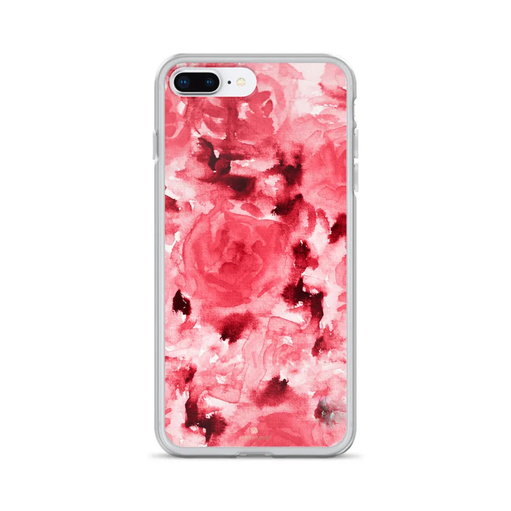 Red Rose Floral iPhone Case, iPhone X | XS | XR | XS Max | 8 | 8  | 7| 7  Phone Case-Printed in USA/EU