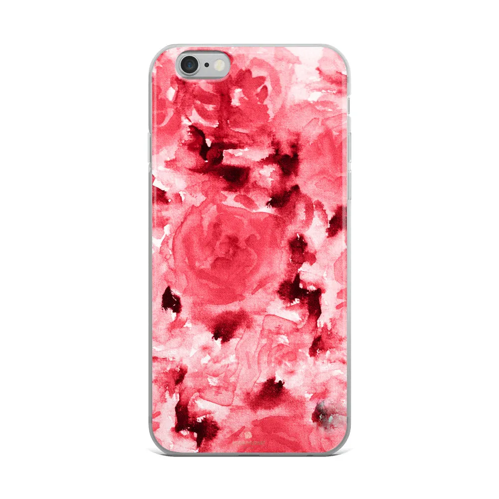 Red Rose Floral iPhone Case, iPhone X | XS | XR | XS Max | 8 | 8  | 7| 7  Phone Case-Printed in USA/EU