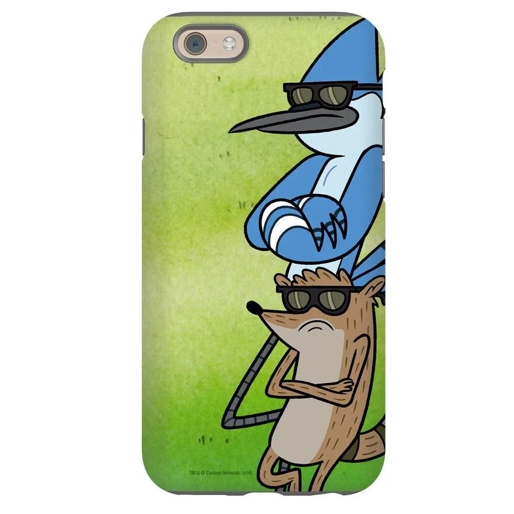 Regular Show Mordecai and Rigby with Arms Crossed Phone Case for iPhone and Galaxy