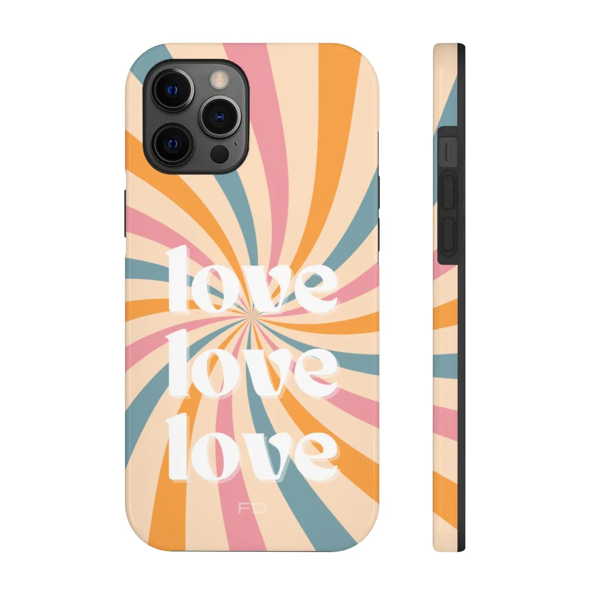 Retro Love Touch Case for iPhone with Wireless Charging