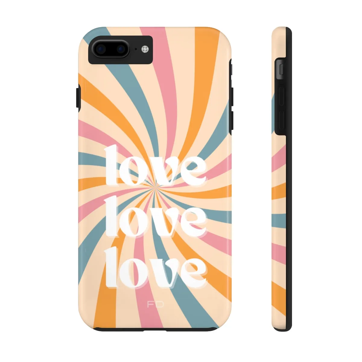 Retro Love Touch Case for iPhone with Wireless Charging