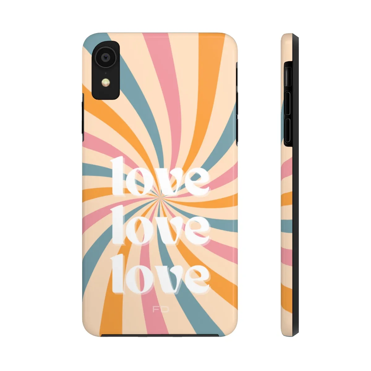 Retro Love Touch Case for iPhone with Wireless Charging