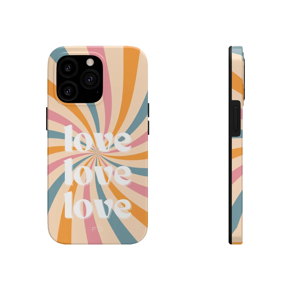 Retro Love Touch Case for iPhone with Wireless Charging