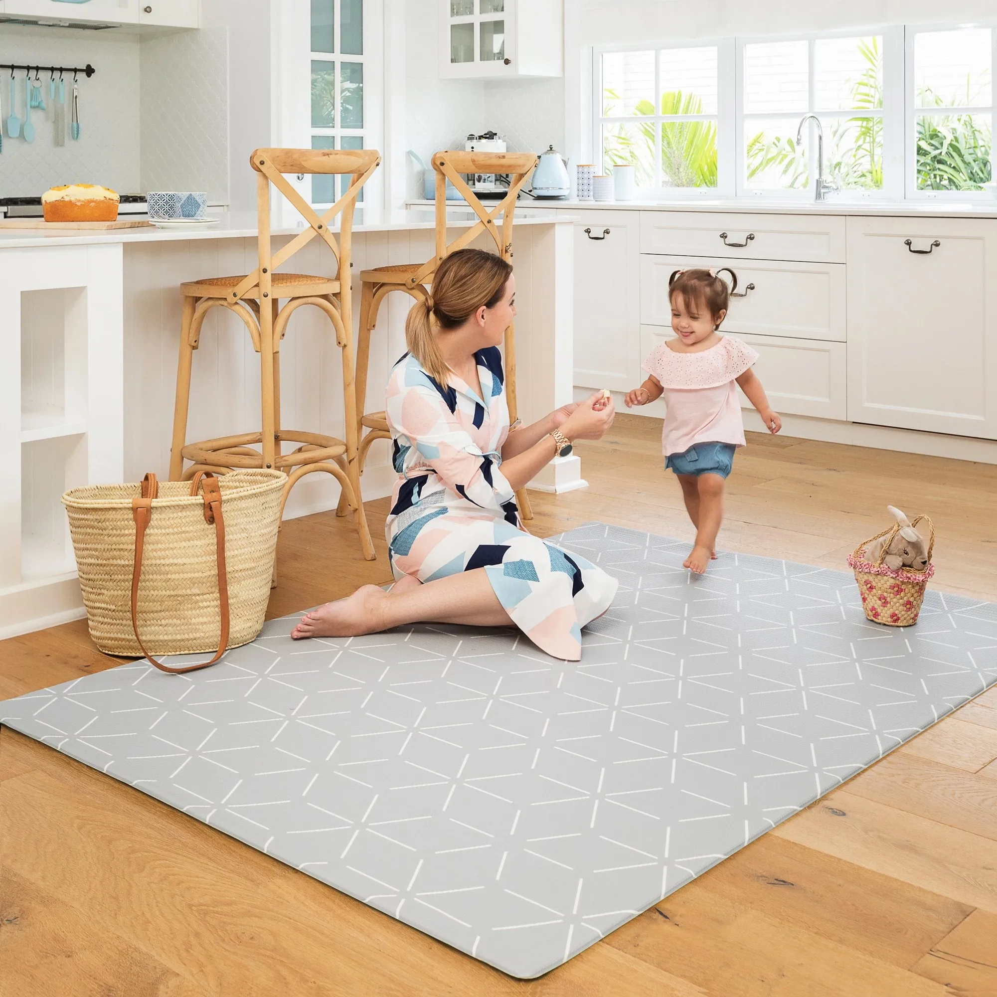 Reversible Baby Play Mat Extra Soft & Durable 6.5 x 4.5 ft