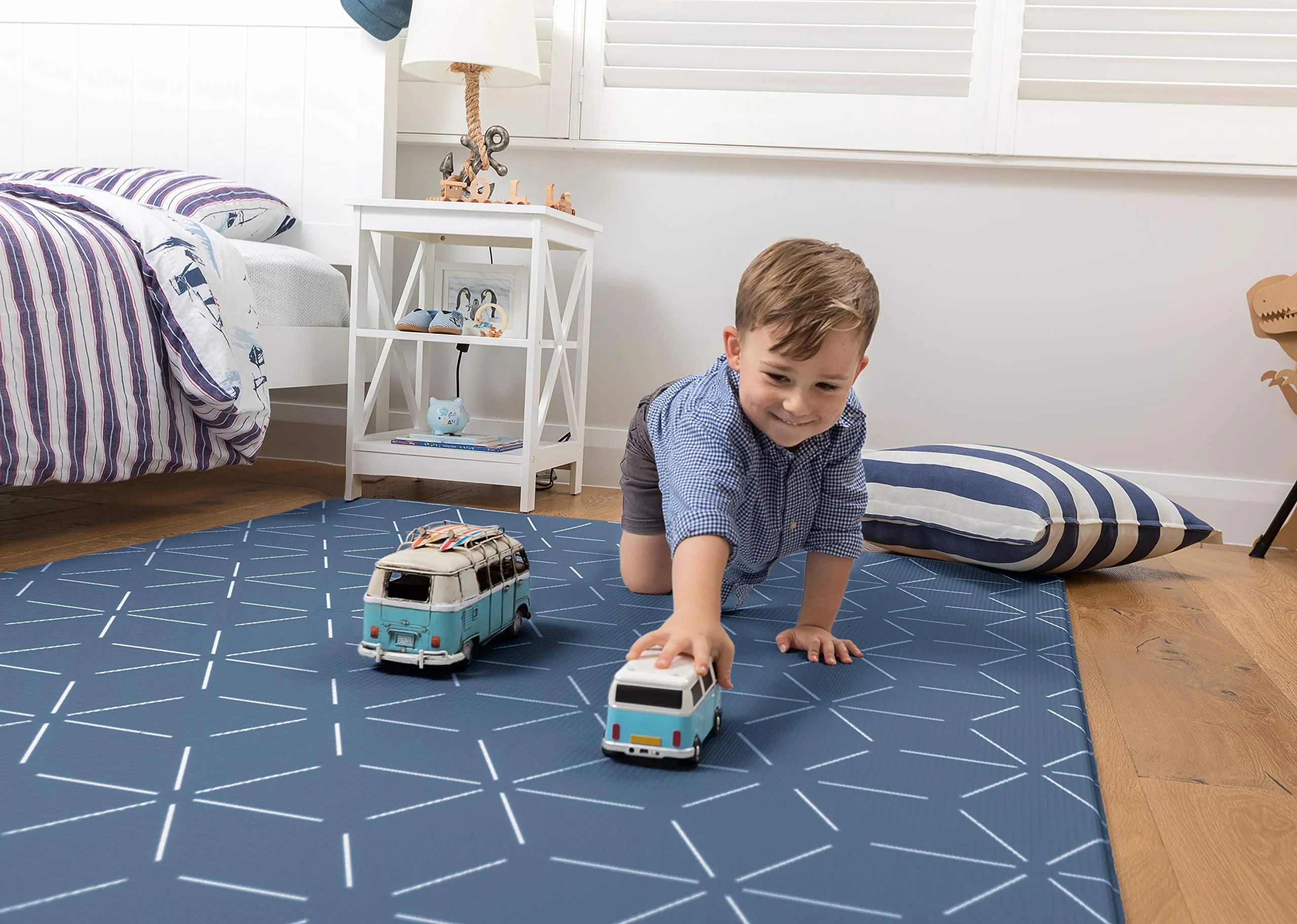 Reversible Baby Play Mat Extra Soft & Durable 6.5 x 4.5 ft