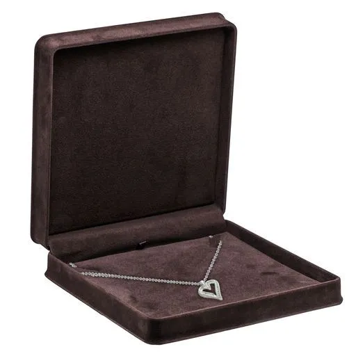 Rich Suede Necklace Box, Ornate Collection