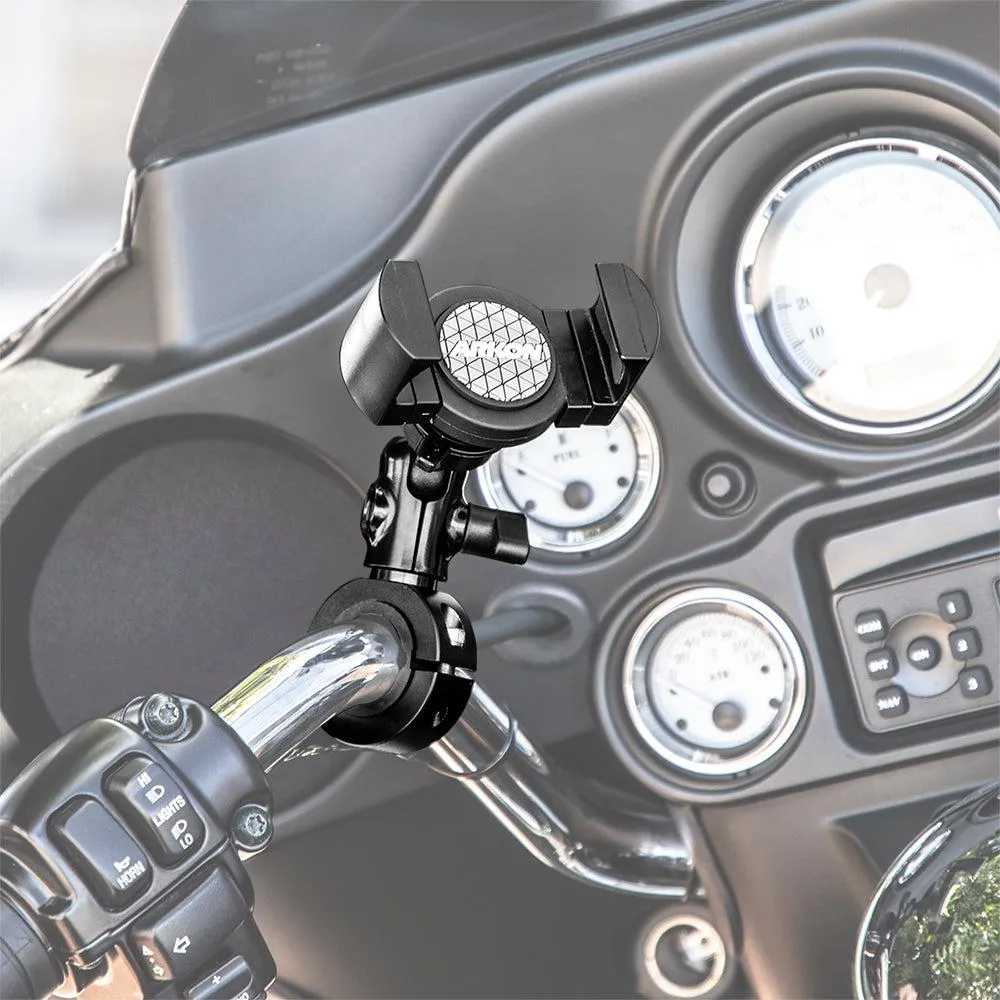 RoadVise® XL Premium Aluminum Motorcycle Handlebar Phone and Midsize Tablet Mount