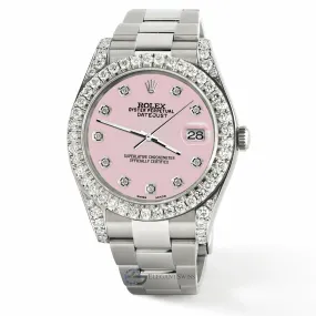 Rolex Datejust 41 126300 4.4CT Diamond Bezel/Lugs/Orchid Pink Dial,  TFJ-142508759