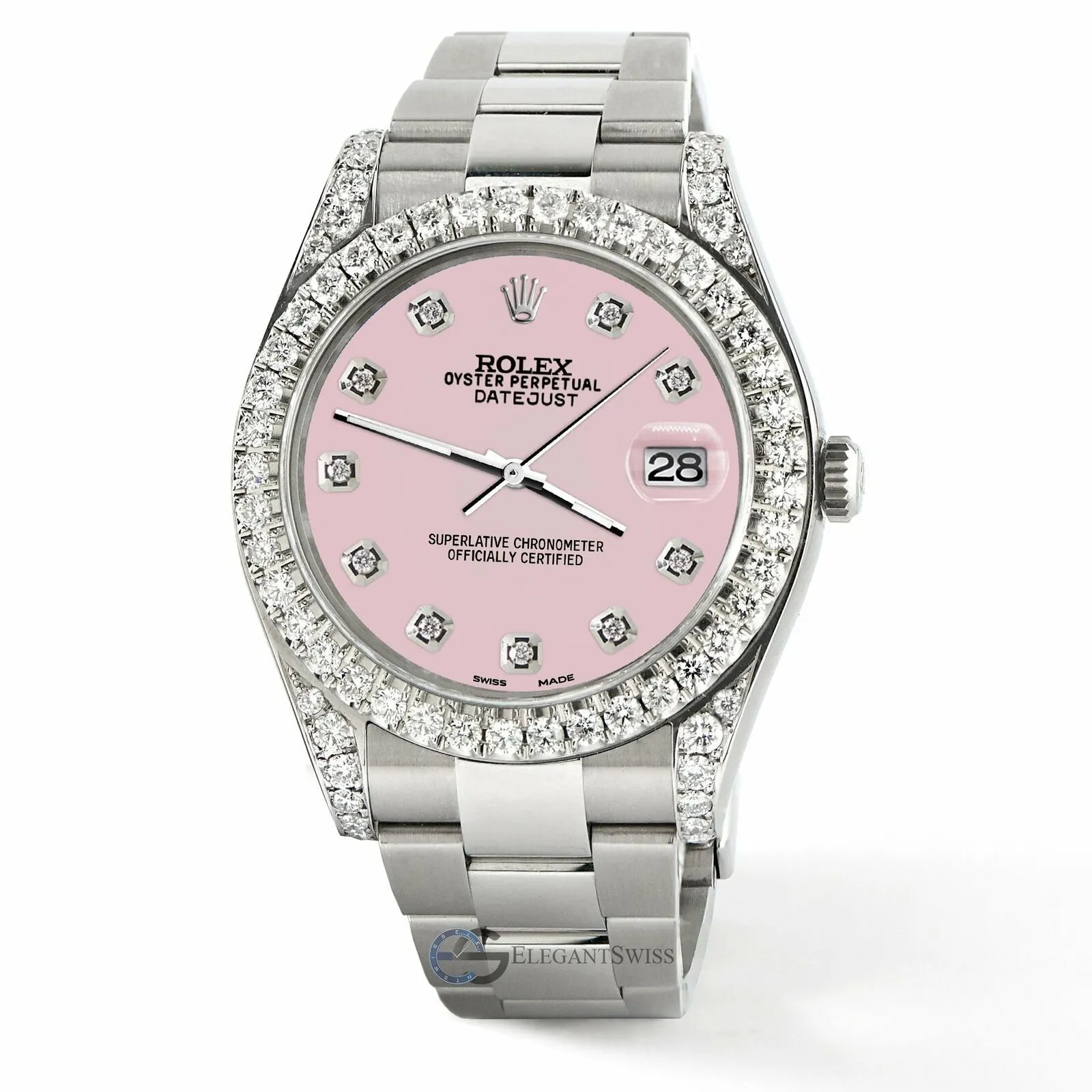 Rolex Datejust 41 126300 4.4CT Diamond Bezel/Lugs/Orchid Pink Dial,  TFJ-142508759