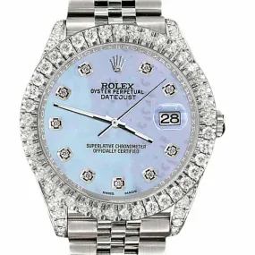 Rolex Datejust   Diamond Bezel/Lugs/Purple MOP   TFJ-142508588