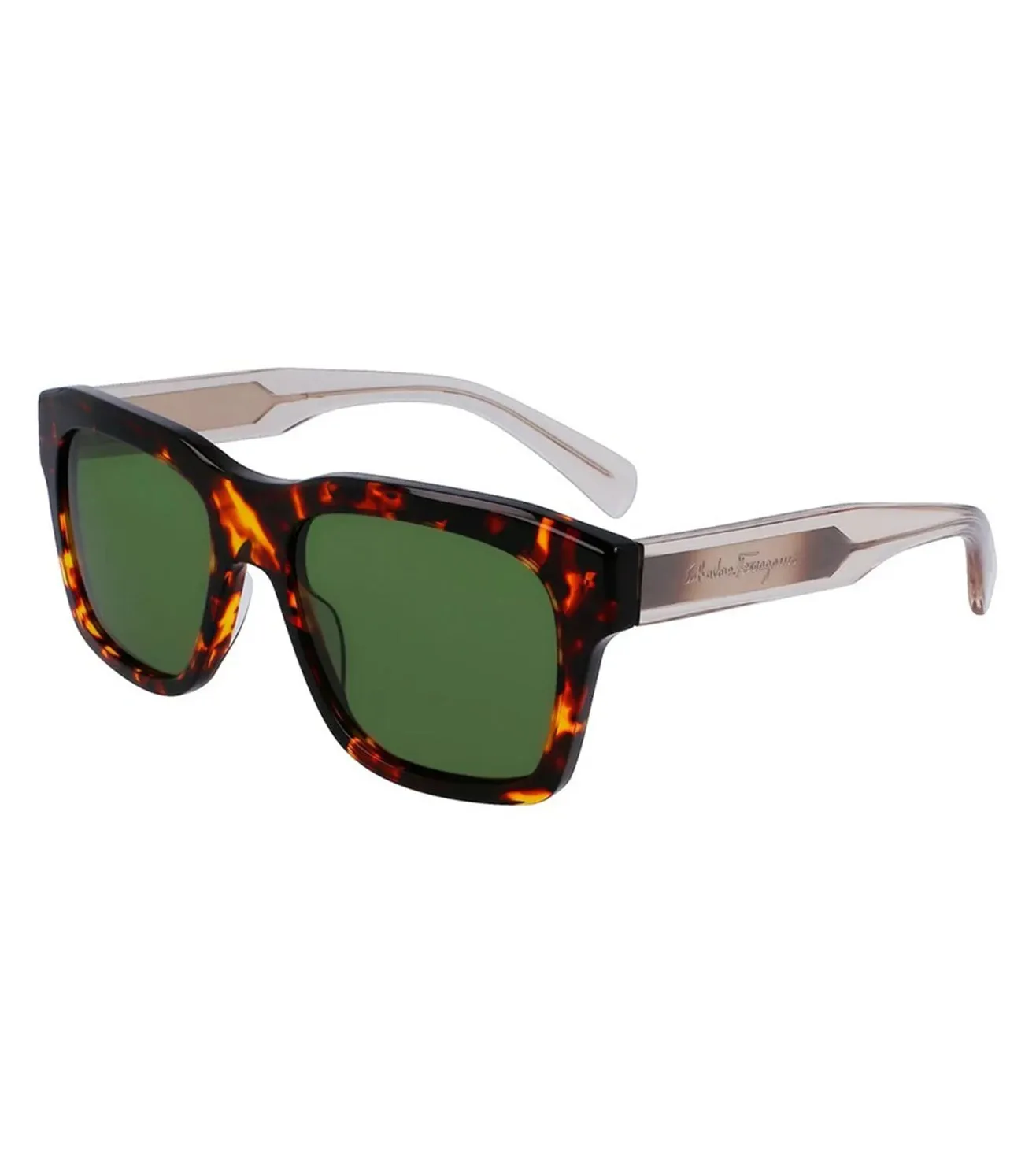 Salvatore Ferragamo Unisex Green Square Sunglasses