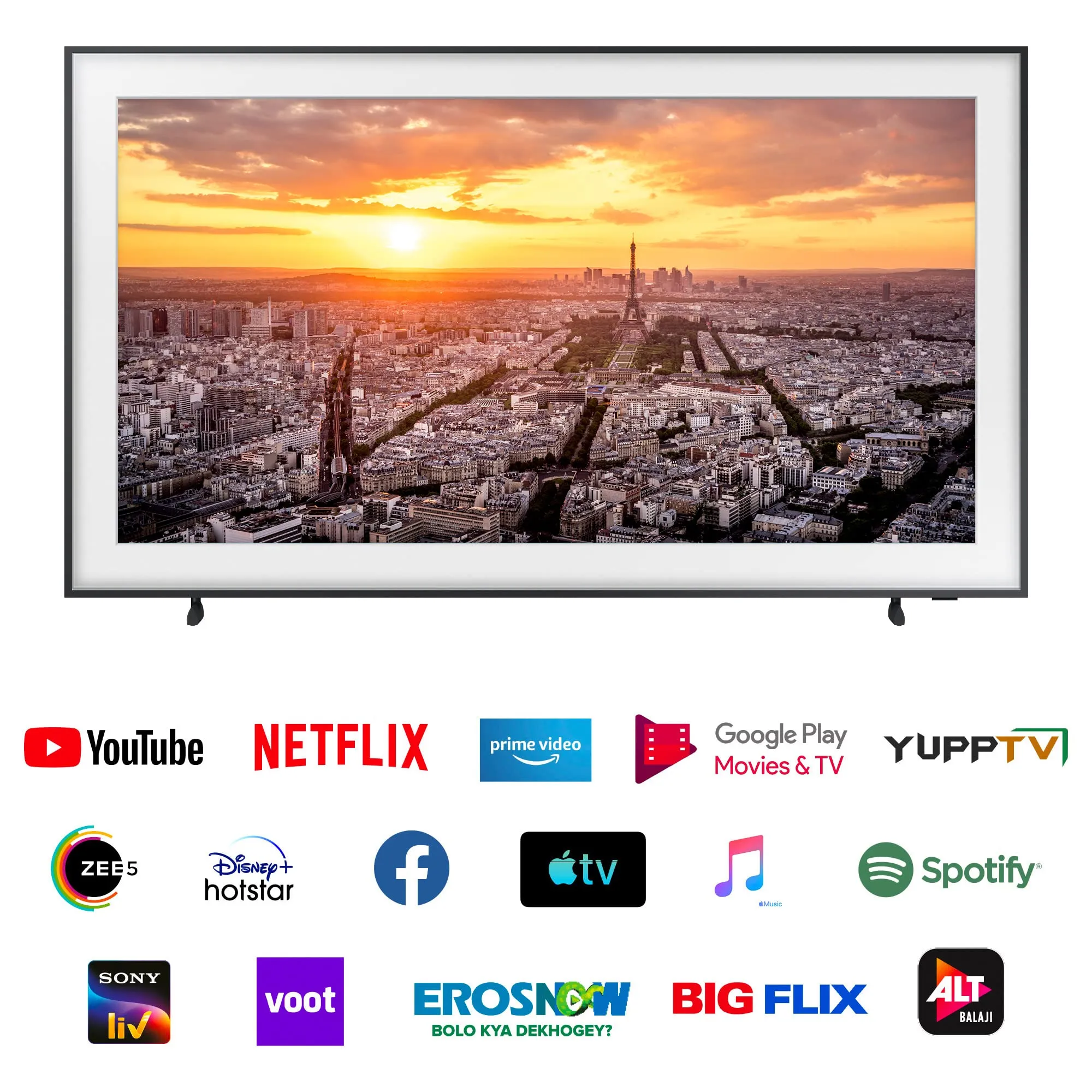 Samsung 139 cm (55 inches) The Frame Series 4K Ultra HD Smart QLED TV QA55LS03BAKLXL (Black)