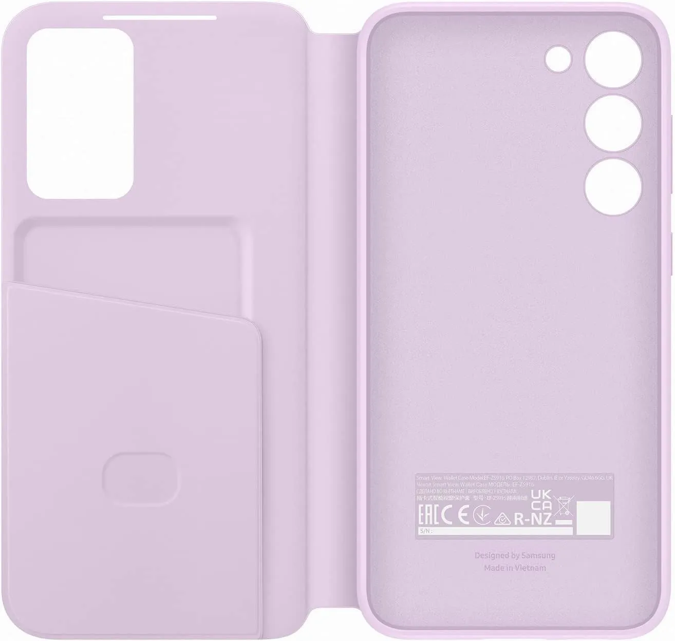 Samsung Galaxy S23 Plus Smart View Wallet Case Lilac - EF-ZS916CVEGWW