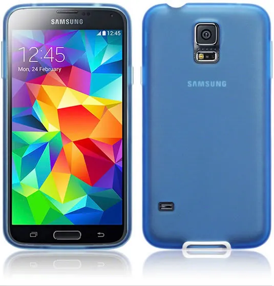 Samsung Galaxy S5 Gel Bumper Case - Blue