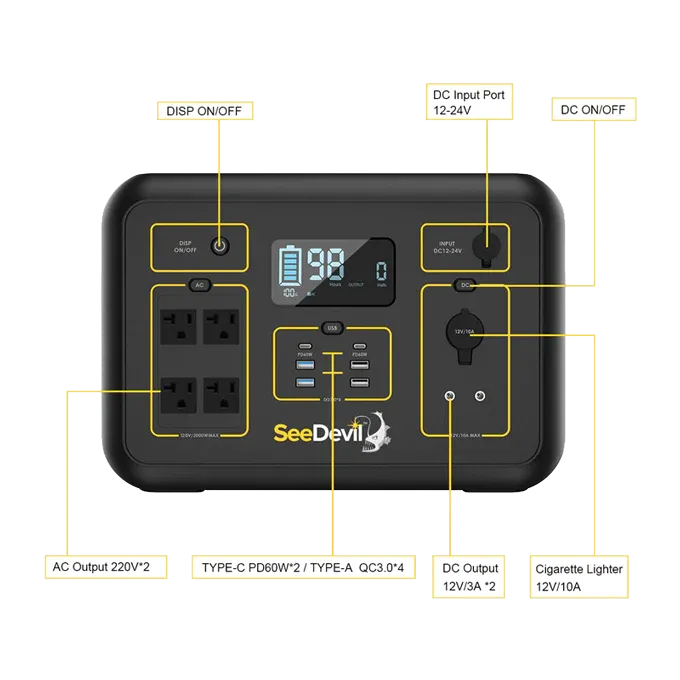 See Devil Portable Power Station 2000w 2131Wh