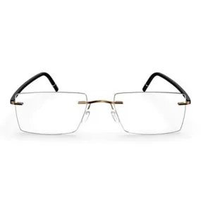 Silhouette Men's Gold Rectangle Optical Frame