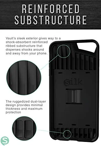 Silk iPhone 6/6s Wallet Case - VAULT Protective Credit Card Grip Cover -"Wallet Slayer Vol.1" - Black Onyx