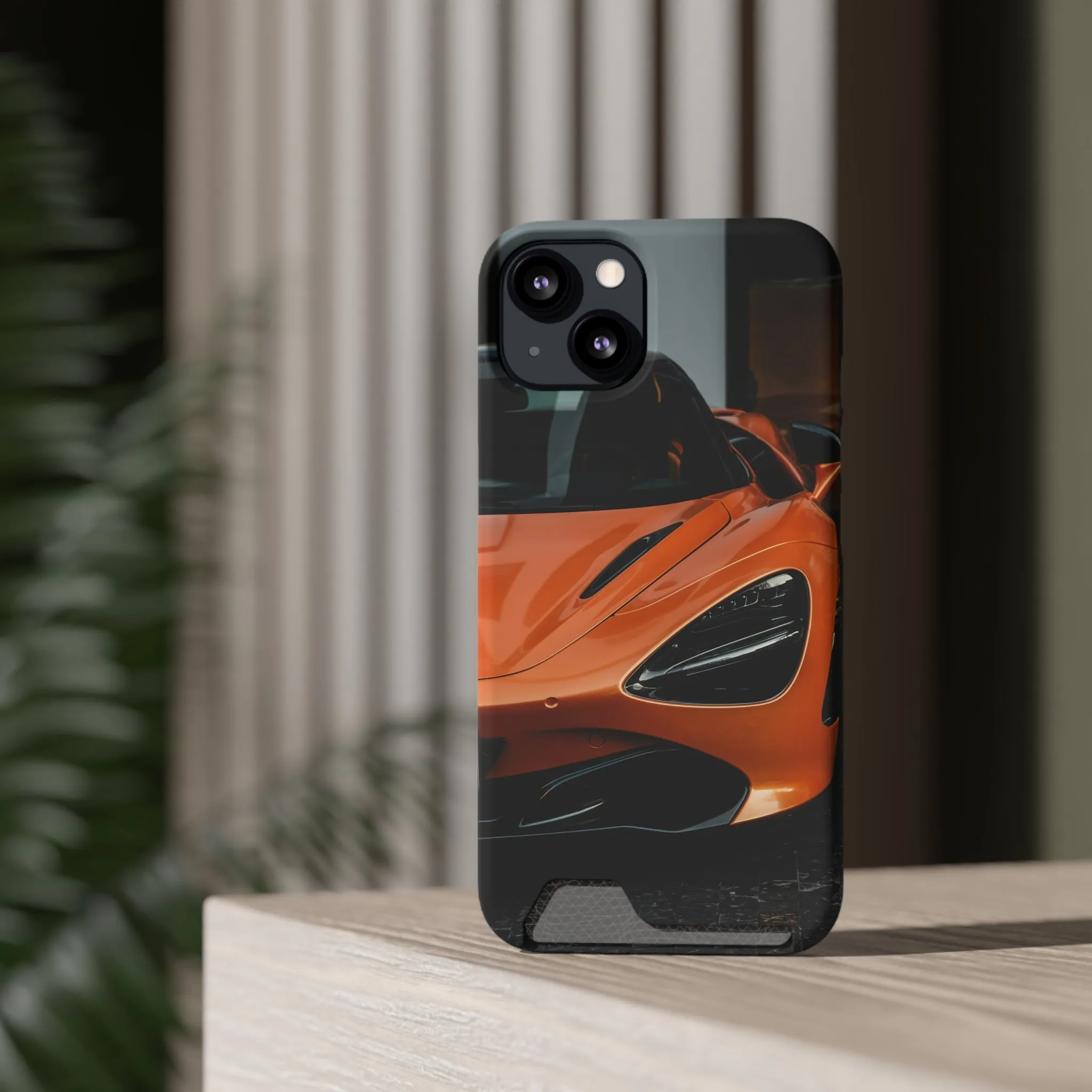 Sleek Sports Car Phone Case with Card Holder - Perfect for Car Enthusiasts