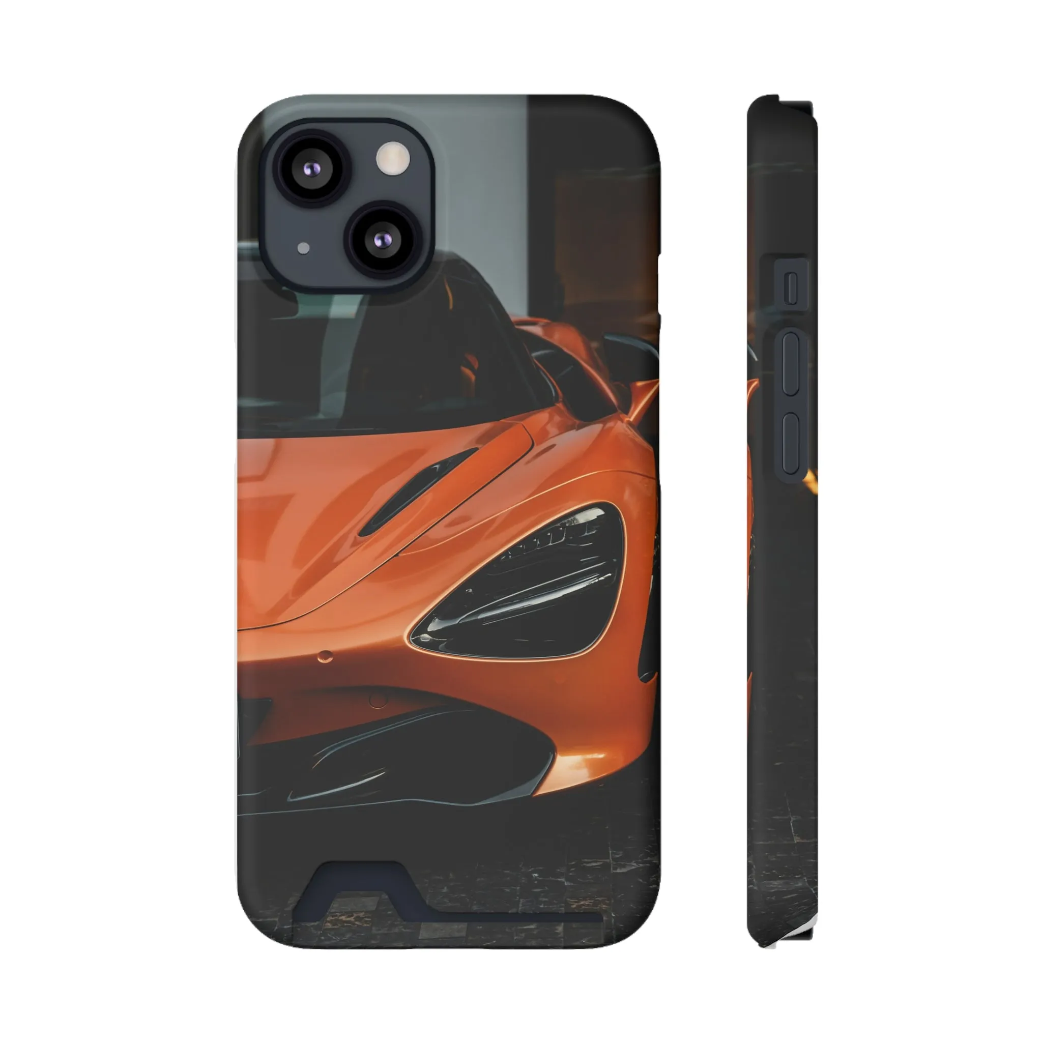 Sleek Sports Car Phone Case with Card Holder - Perfect for Car Enthusiasts