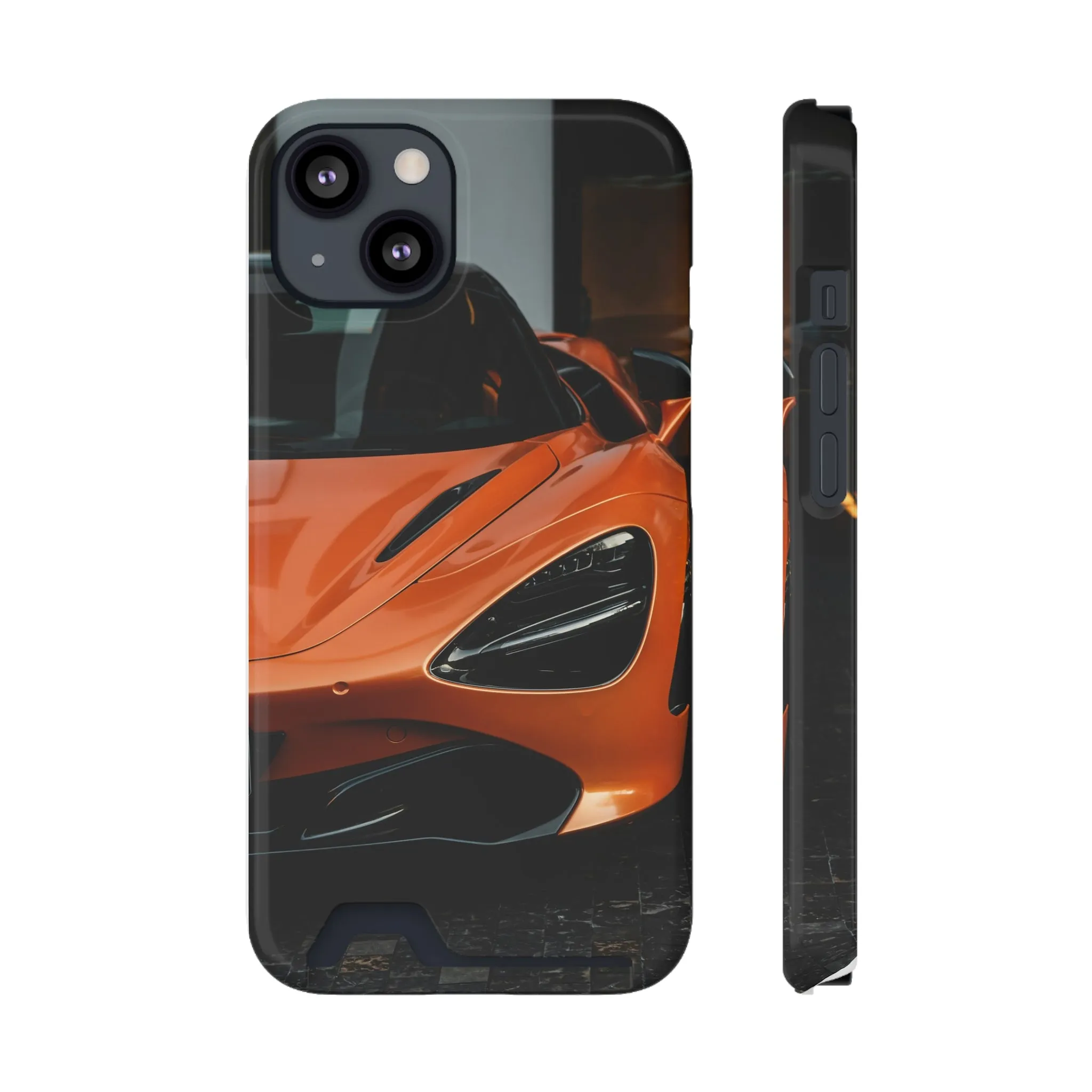 Sleek Sports Car Phone Case with Card Holder - Perfect for Car Enthusiasts