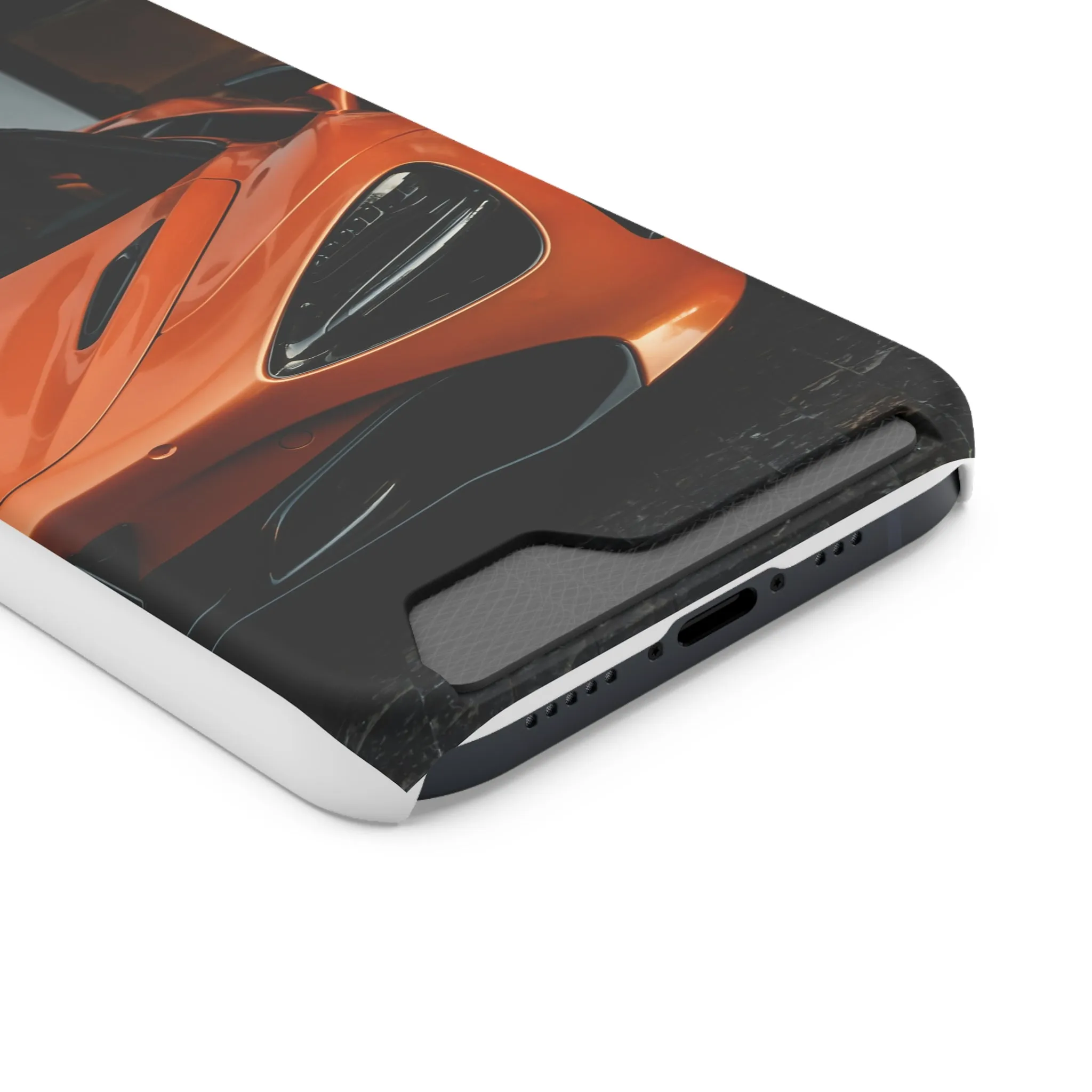 Sleek Sports Car Phone Case with Card Holder - Perfect for Car Enthusiasts