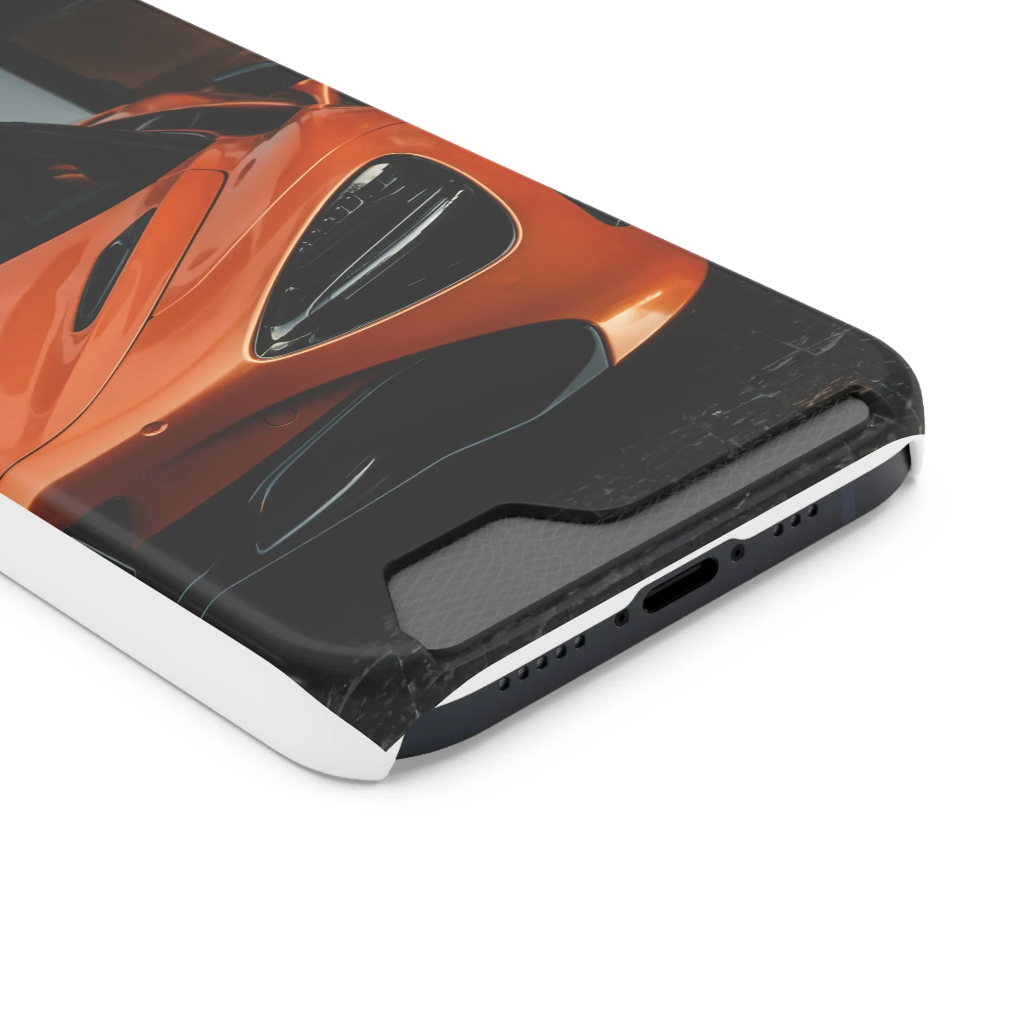 Sleek Sports Car Phone Case with Card Holder - Perfect for Car Enthusiasts