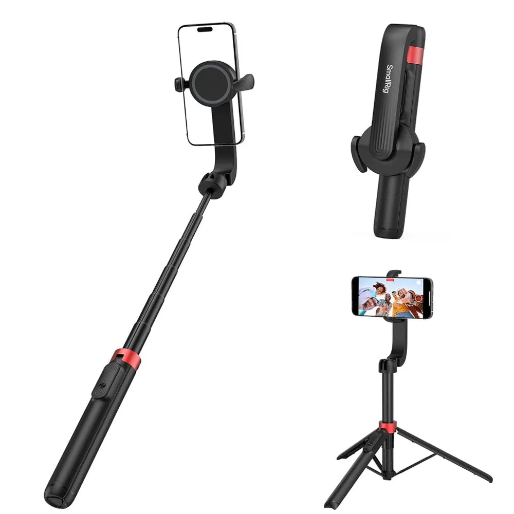 SmallRig ST-25 Pro Magnetic Mobile Phone Selfie Stick Tripod with Bluetooth Remote Control and Extendable Rod Up to 52" Max for iPhone MagSafe and Android Smartphones