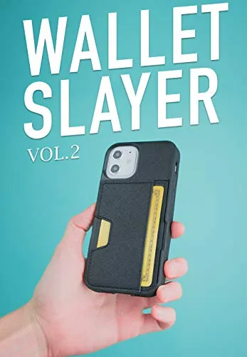 Smartish iPhone 12 Mini Wallet Case - Wallet Slayer Vol. 2 [Slim Protective Kickstand] Credit Card Holder (Silk) - Black Tie Affair