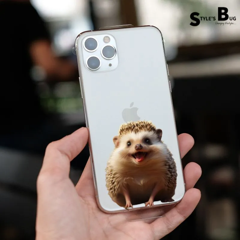 Smiling Hedgehog phone case by Style's Bug