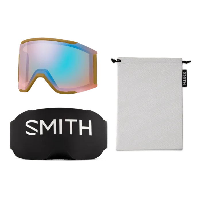 SMITH SQUAD MAG COYOTE | SUN BLACK & STORM BLUE SENSOR MIRROR