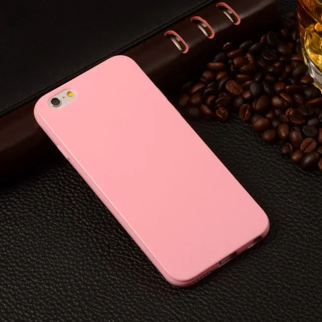 Soft Candy Plastic Case For iPhone 6 Case Rubber Back Skin For Apple iPhone 6S Case 4.7" Silicone Protective Cover For iPhone6