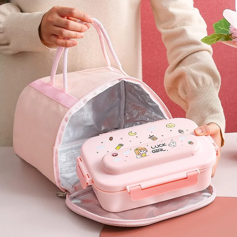 Space-Themed Kids Lunch Box with Insulated Lunch Bag