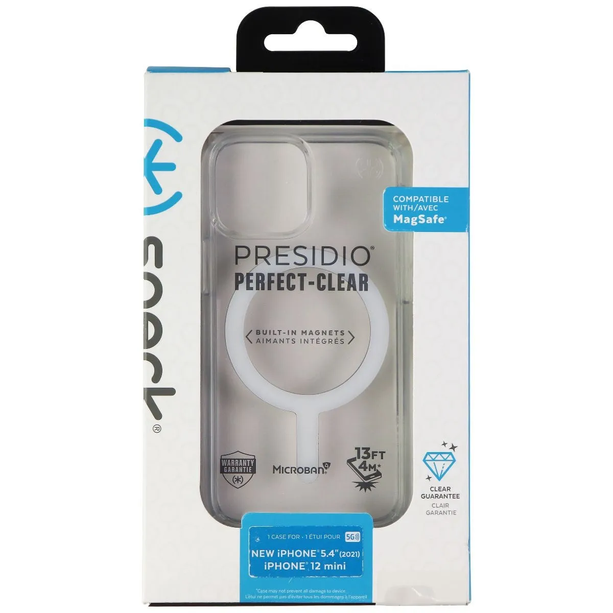 Speck Presidio-Clear Case for MagSafe for Apple iPhone 13 mini/12 mini - Clear