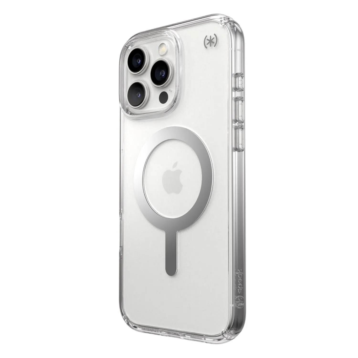 Speck Presidio Perfect Clear MagSafe Case - Apple iPhone 16 Pro Max - Clear & Chrome (SPK150773-3240)