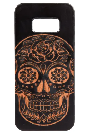 Sugar Skull Cherry Wood -iPhone/Samsung