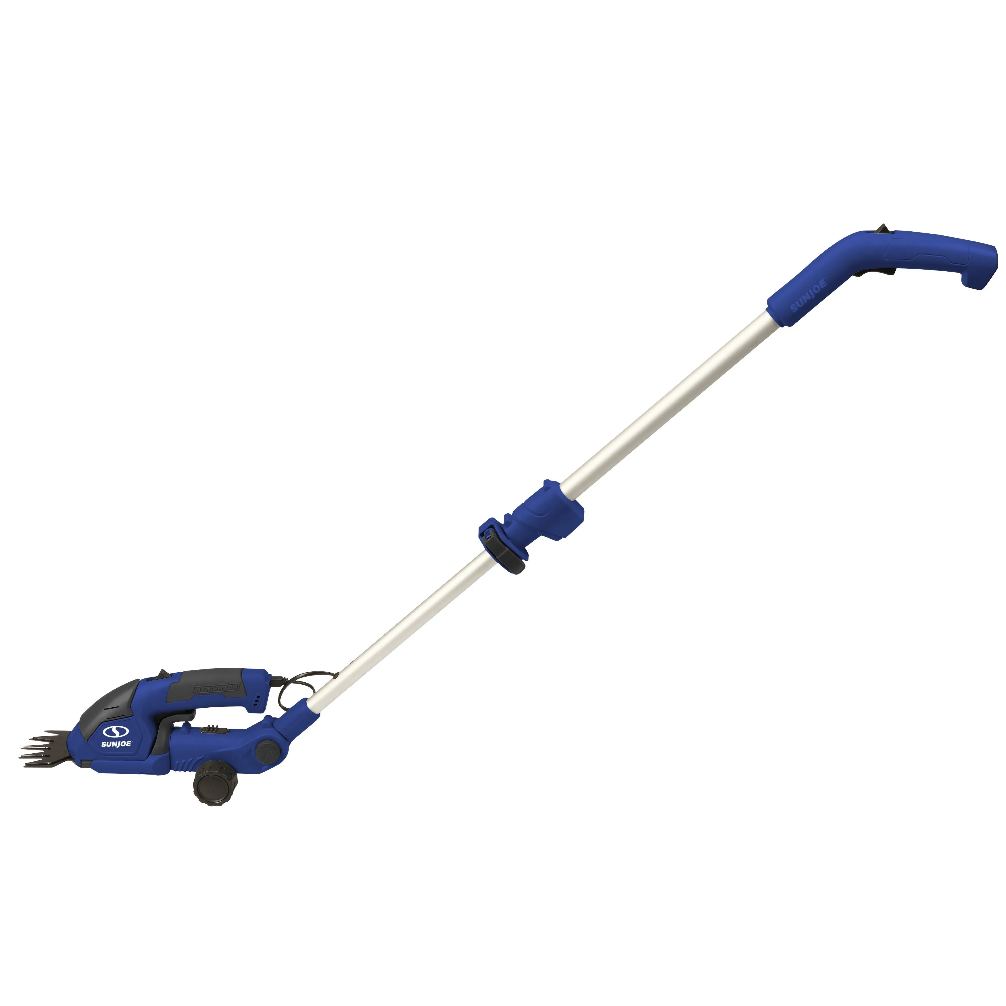 Sun Joe HJ605CC-SJB 2-in-1 Cordless Telescoping Grass Trimmer | 7.2 Volt (Blue)