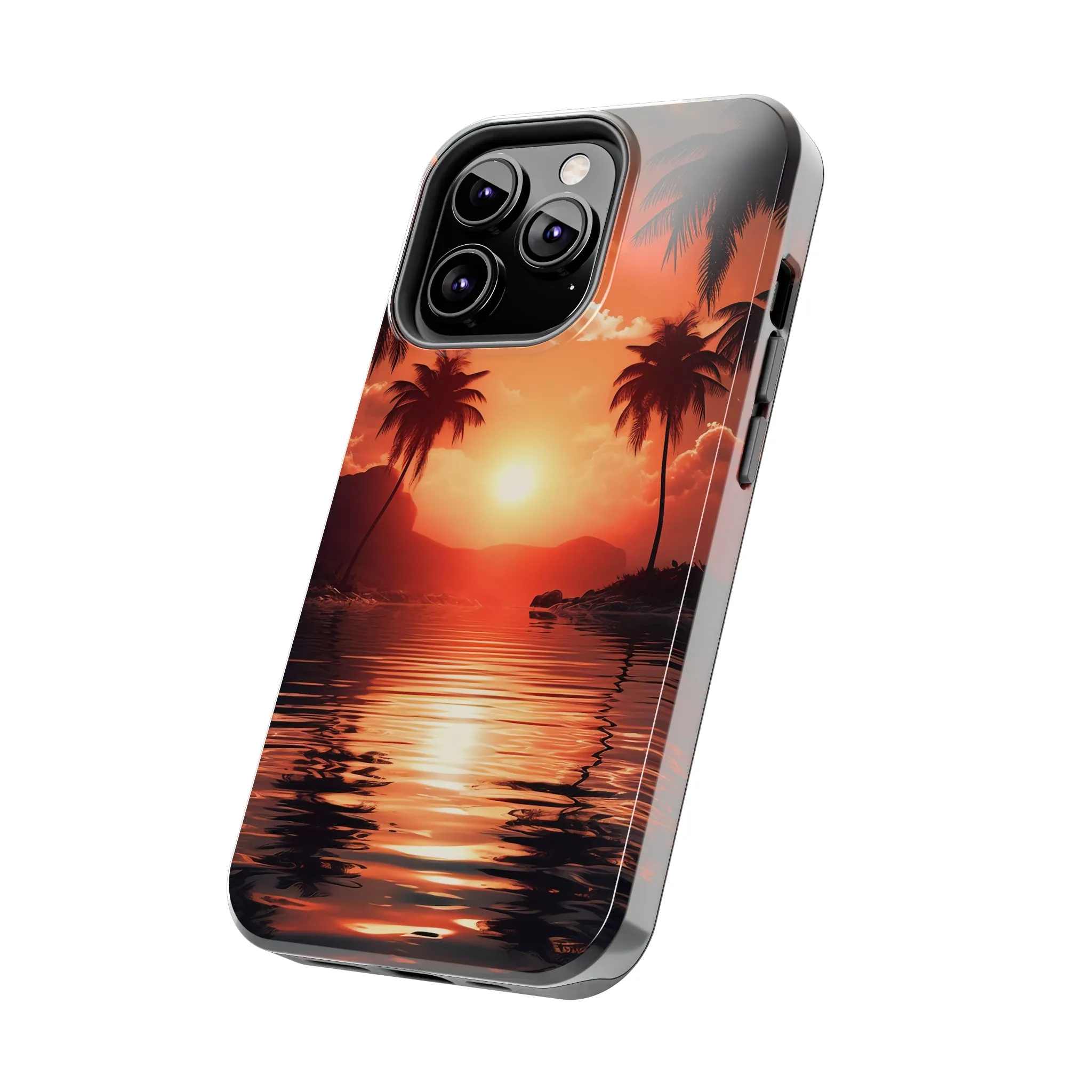 Sunset Beach Design iPhone Case, Beautiful Beach Scene, Artsy Surf Design, Protective Phone Cover compatible with a large variety of iPhone models, Phone Case, Gift