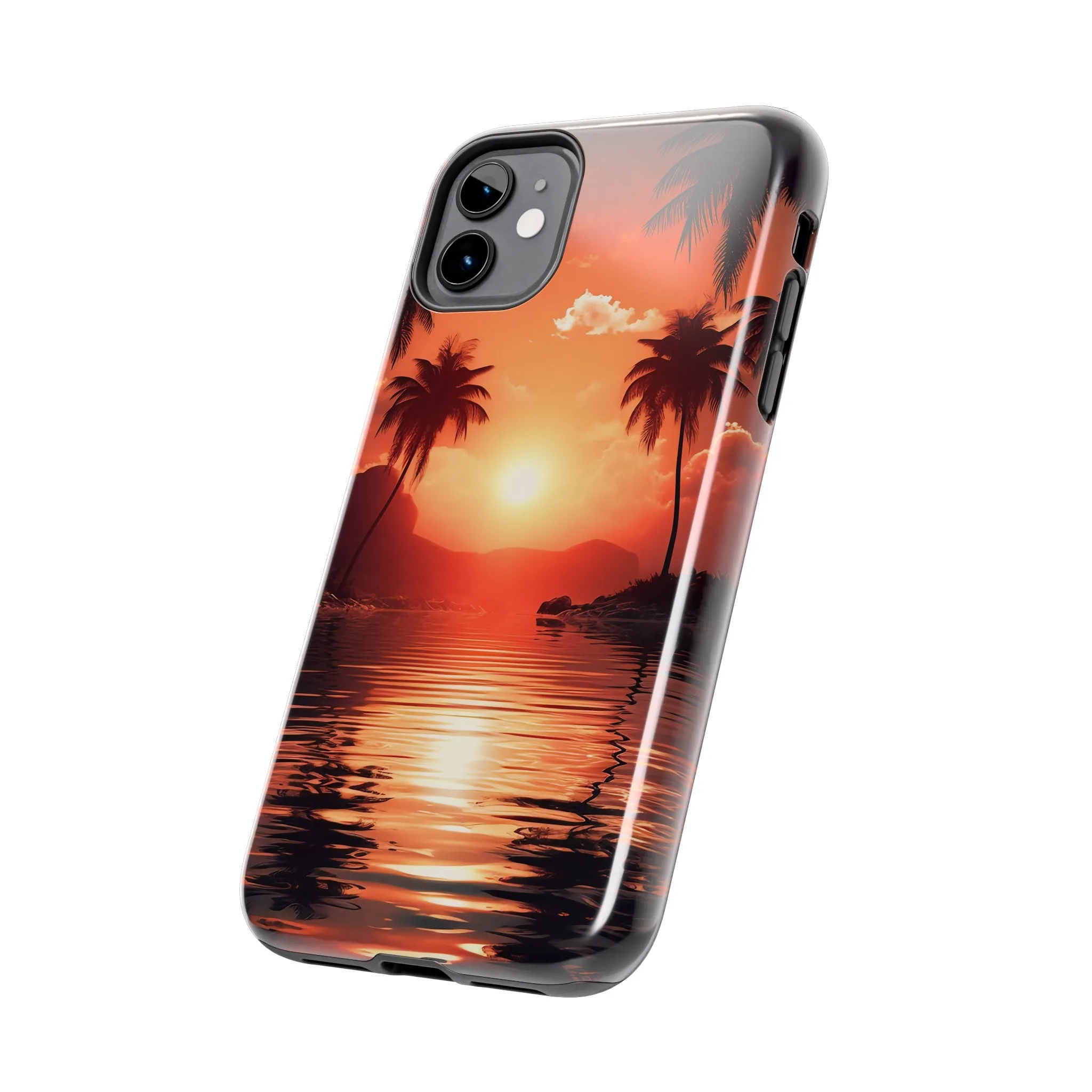 Sunset Beach Design iPhone Case, Beautiful Beach Scene, Artsy Surf Design, Protective Phone Cover compatible with a large variety of iPhone models, Phone Case, Gift