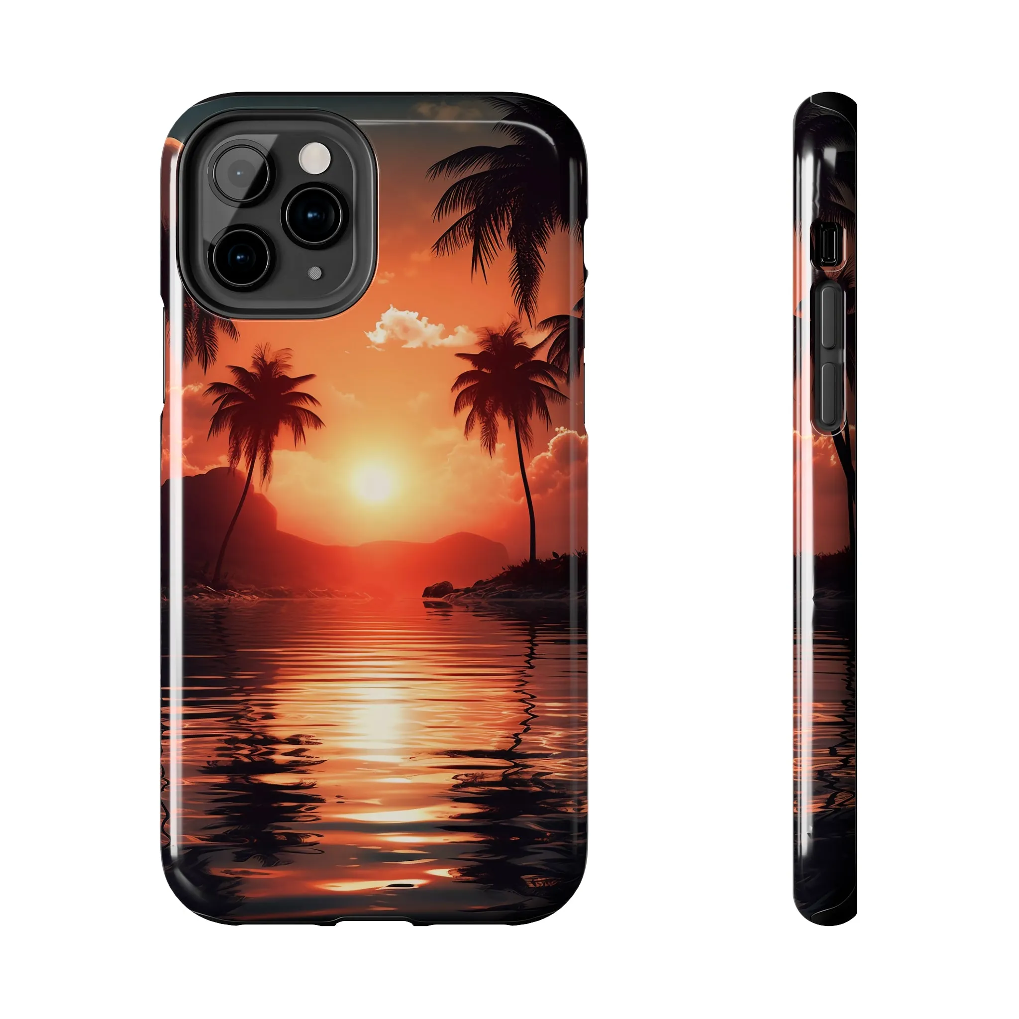 Sunset Beach Design iPhone Case, Beautiful Beach Scene, Artsy Surf Design, Protective Phone Cover compatible with a large variety of iPhone models, Phone Case, Gift