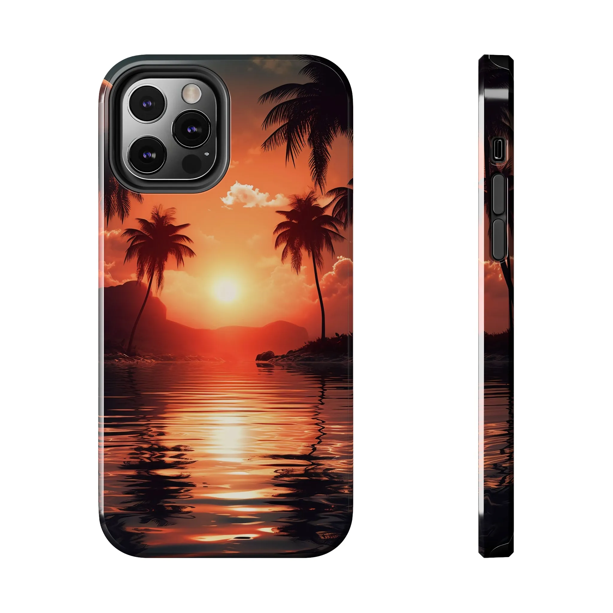 Sunset Beach Design iPhone Case, Beautiful Beach Scene, Artsy Surf Design, Protective Phone Cover compatible with a large variety of iPhone models, Phone Case, Gift