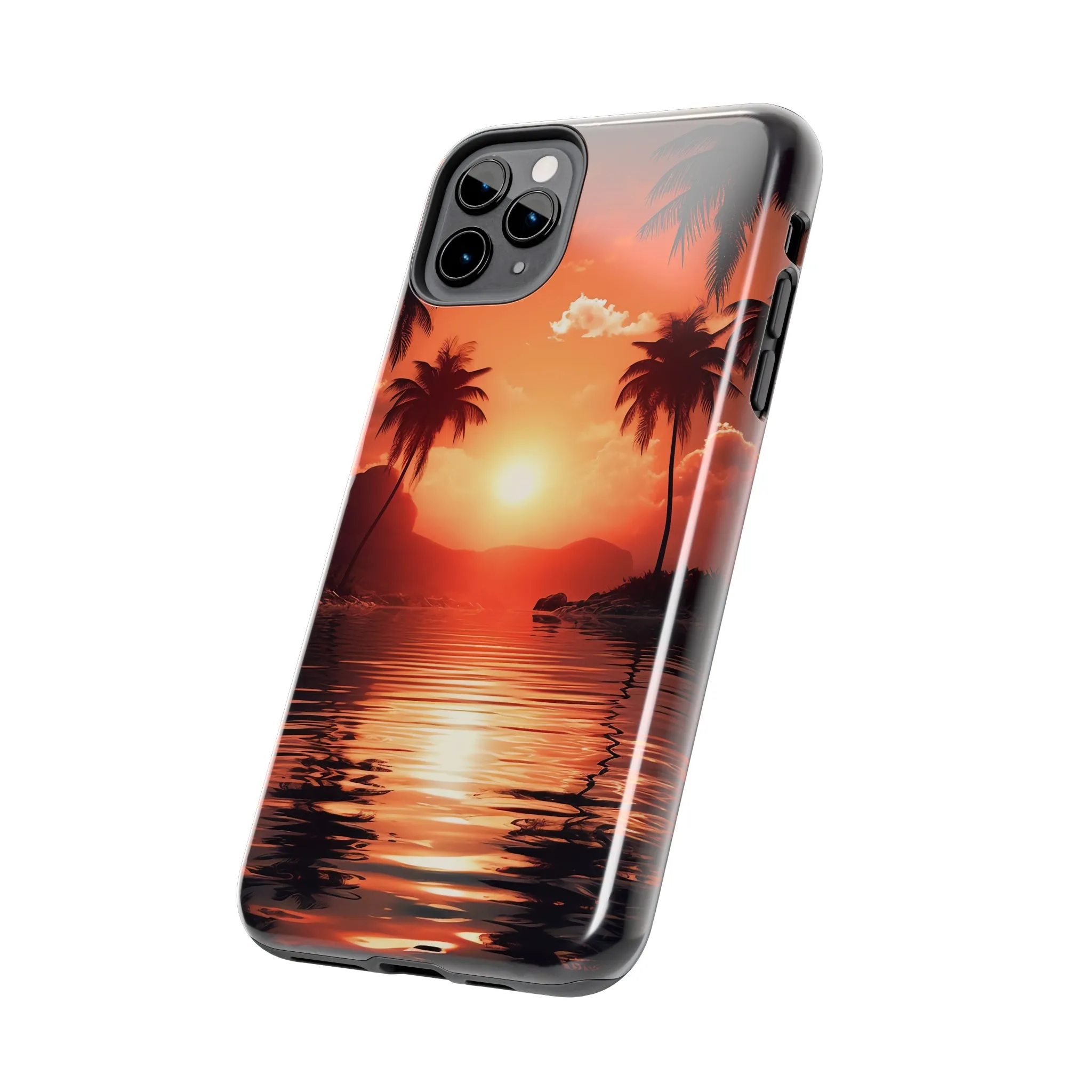 Sunset Beach Design iPhone Case, Beautiful Beach Scene, Artsy Surf Design, Protective Phone Cover compatible with a large variety of iPhone models, Phone Case, Gift