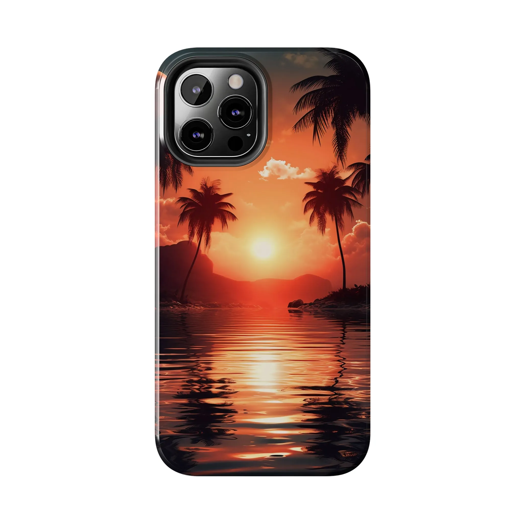 Sunset Beach Design iPhone Case, Beautiful Beach Scene, Artsy Surf Design, Protective Phone Cover compatible with a large variety of iPhone models, Phone Case, Gift